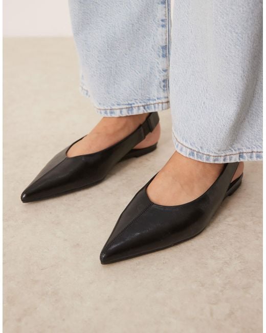 ASOS Black Linford Slingback Ballets