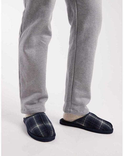 Jack & Jones Blue Check Slipper for men