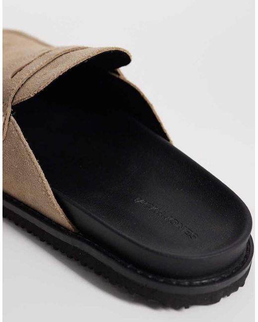 Jack & Jones White Suede Loafers Mule for men