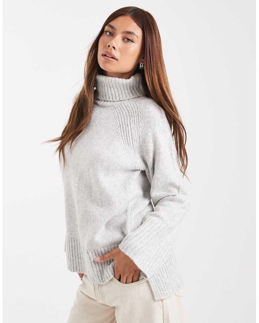 Brave Soul White High Neck Soft Touch Jumper
