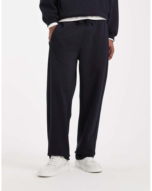 ASOS Blue Circular Design Collection Heavyweight Straight Leg jogger for men