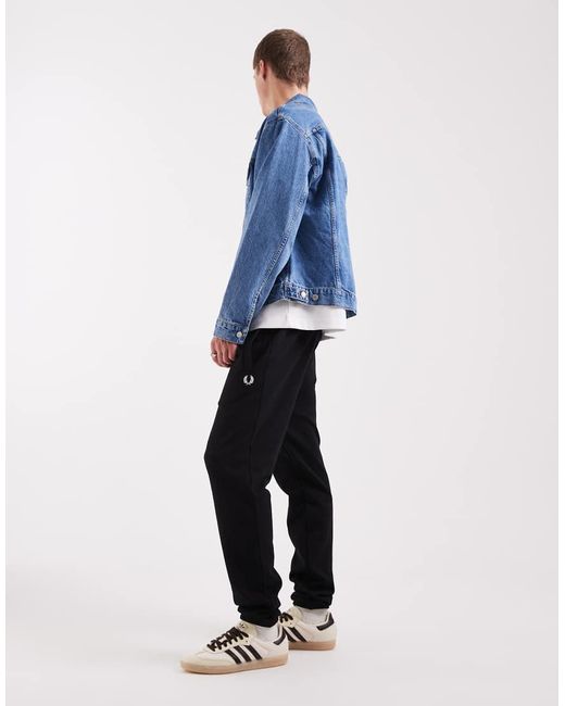 Fred Perry Black Loopback Sweatpants for men
