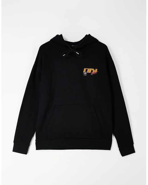 ASOS Black Relaxed Hoodie With Car Print for men