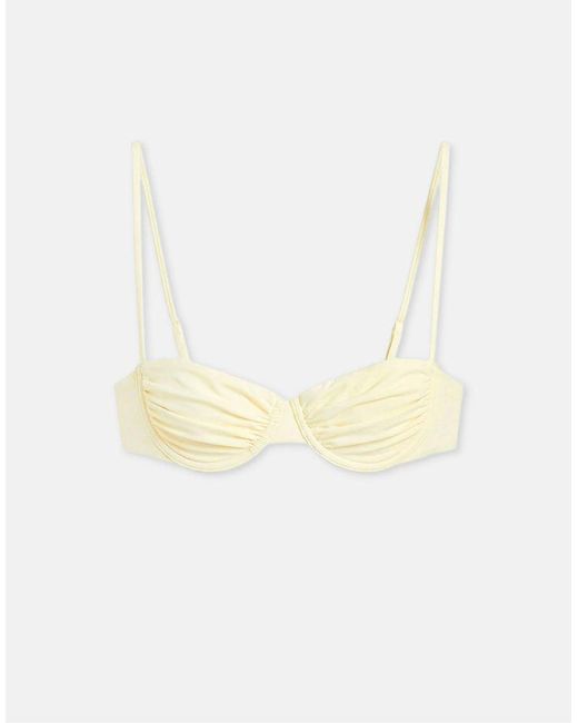 Pull&Bear Yellow Balconette Bikini Top