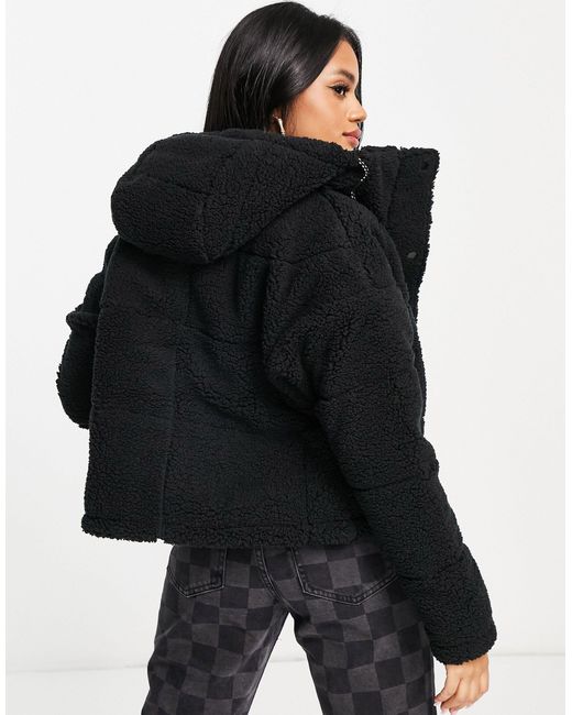 Exclusivité asos veste courte en sherpa Columbia en coloris Noir Femme Vêtements Vestes Vestes casual - lodge 