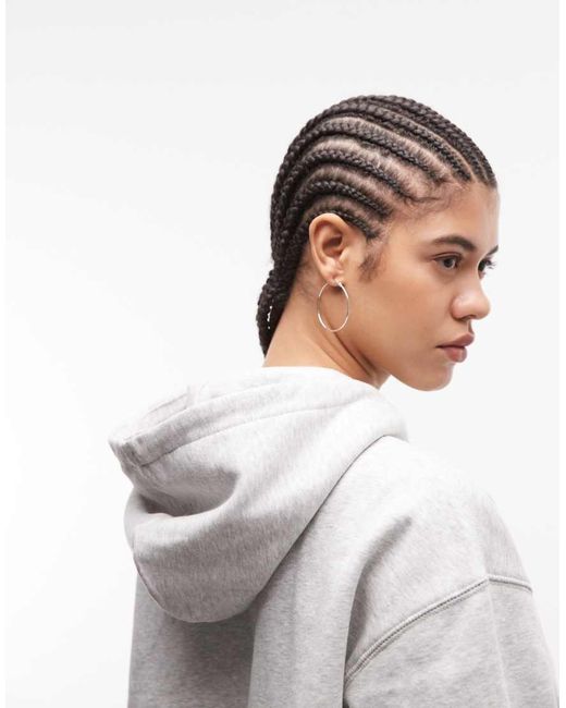 Sudadera Gris Con Capucha Essence De Weekday de color White