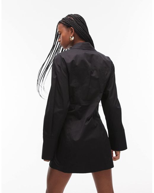 & Other Stories Black – mini-hemdblusenkleid
