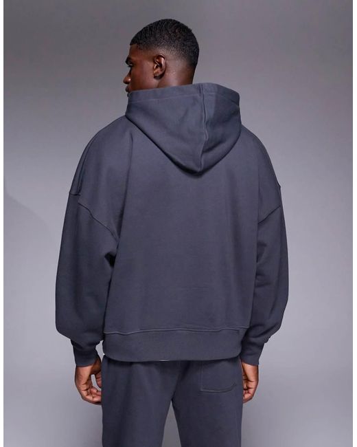 ASOS Blue Premium Heavyweight Extreme Oversized Hoodie for men