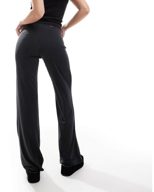 Pantalon ample au toucher - anthracite Monki en coloris Black