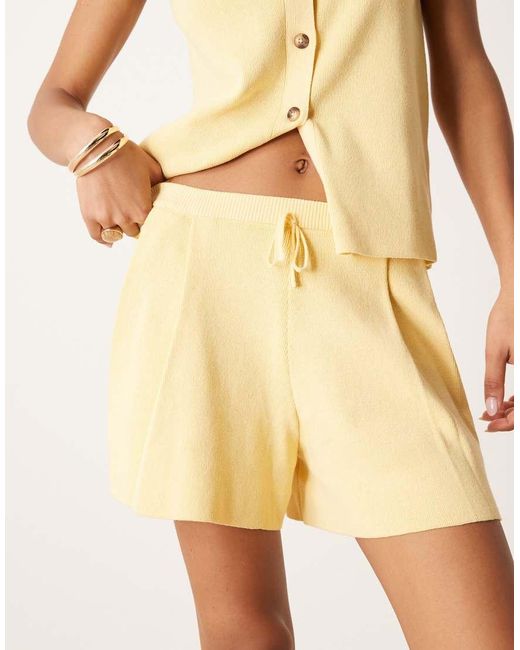 ASOS Natural Knitted Short Co-ord