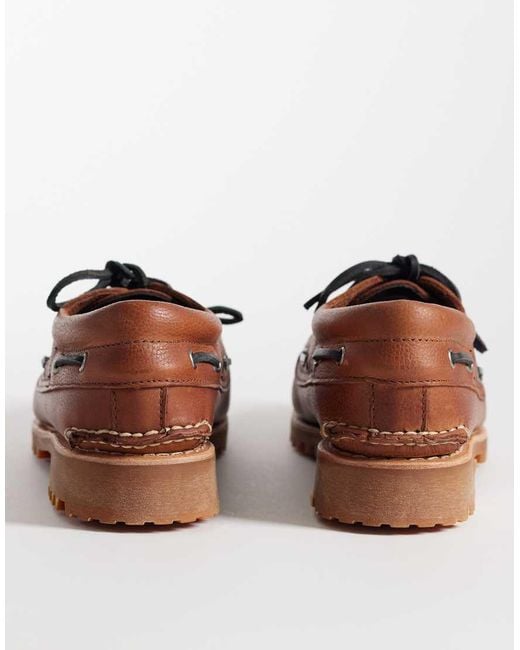 Timberland Brown Authentic 3 Eye Boat Shoe for men
