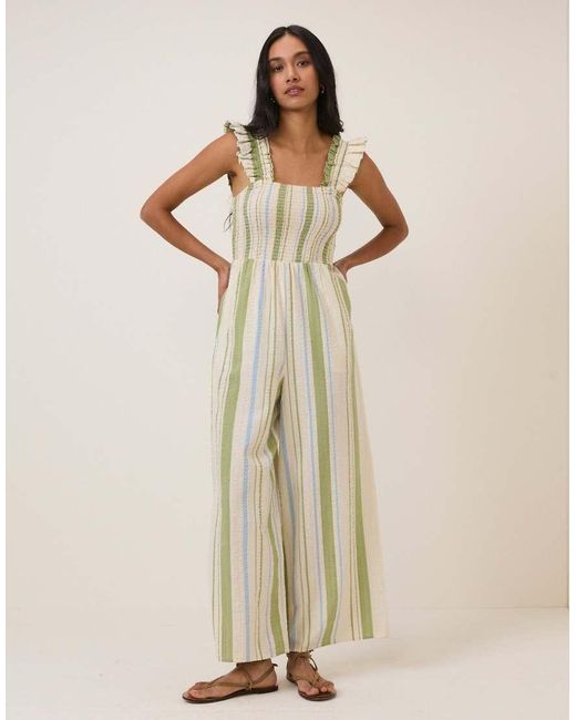 Nobody's Child Natural Striped Maya Jumpsuit
