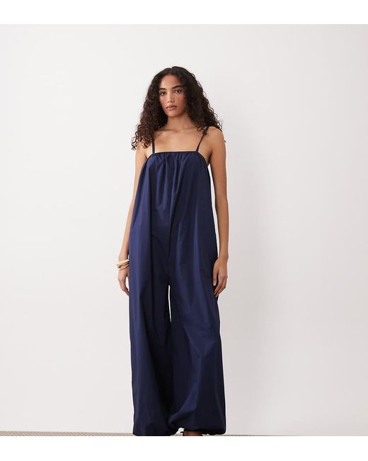 ASOS Blue Asos Design Tall Balloon Leg Jumpsuit