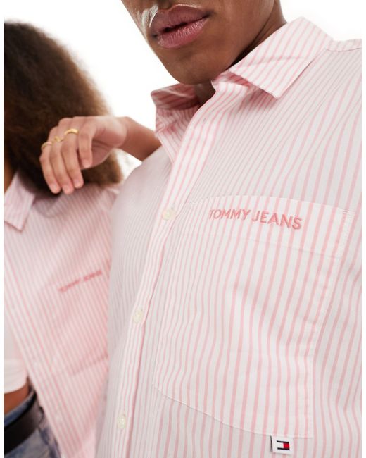 Tommy Hilfiger Pink Unisex Relaxed Classic Shirt