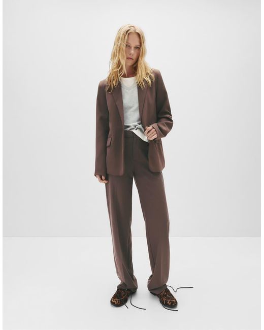 Pull&Bear Gray Basic Blazer