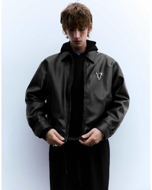 Giacca Trucker di Pull&Bear in Black da Uomo