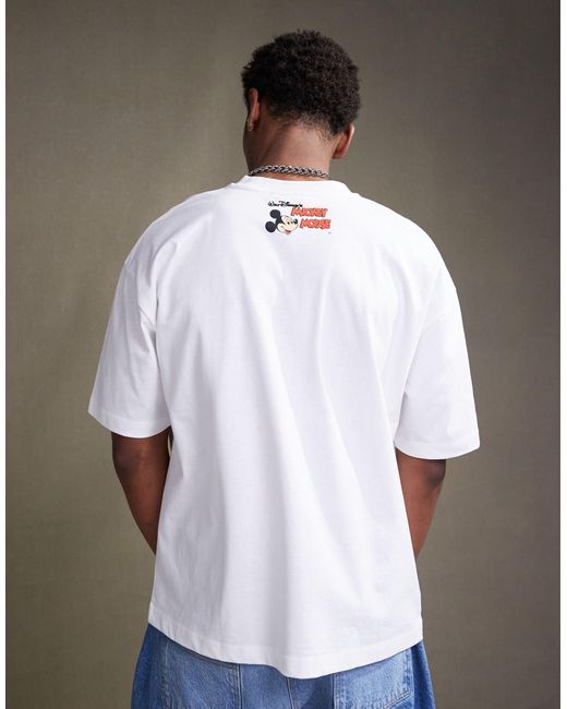 Camiseta blanco hueso extragrande unisex con estampado ASOS de color Blue