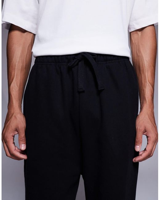 ASOS Black Premium Heavyweight Wide Leg jogger for men