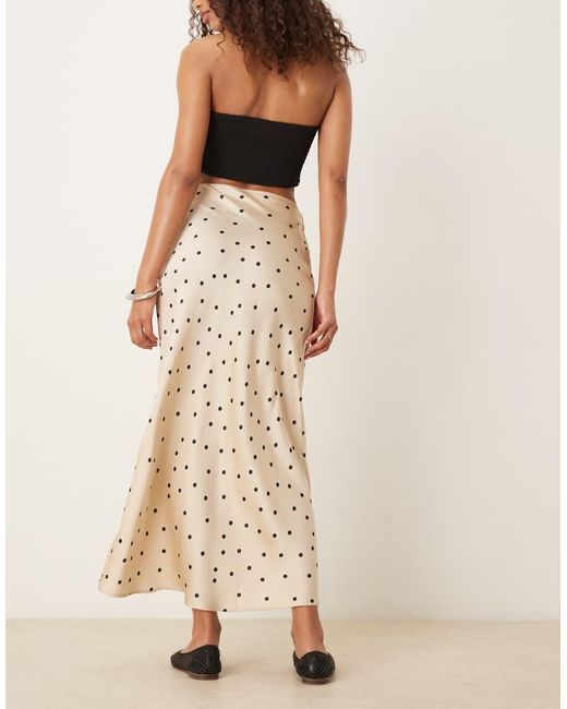Vila Natural Satin Maxi Skirt