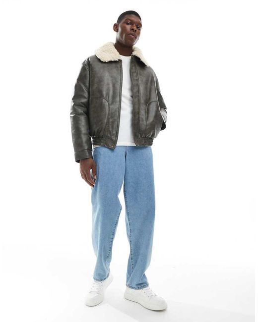 Giacca Bomber di ASOS in Gray da Uomo