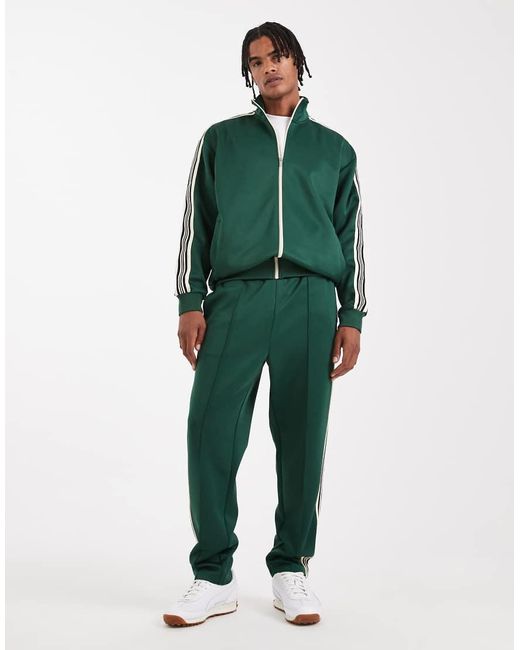 Only & Sons Green Tracktop Co-ord With Side Stripe for men