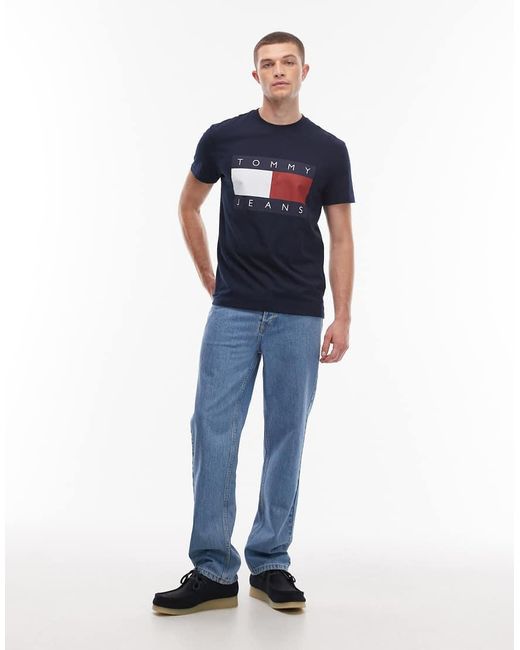 Tommy Hilfiger Blue Large Flag T-shirt for men