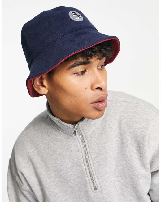 Original Penguin Blue Bucket Hat for men