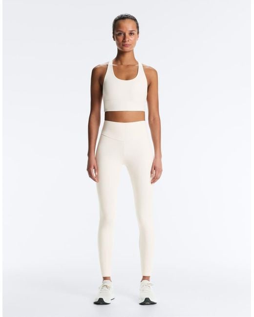 Oysho White Comfortlux High-rise Ankle-length leggings