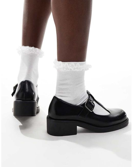 ASOS Black Meryl Mary Jane Flat Shoe