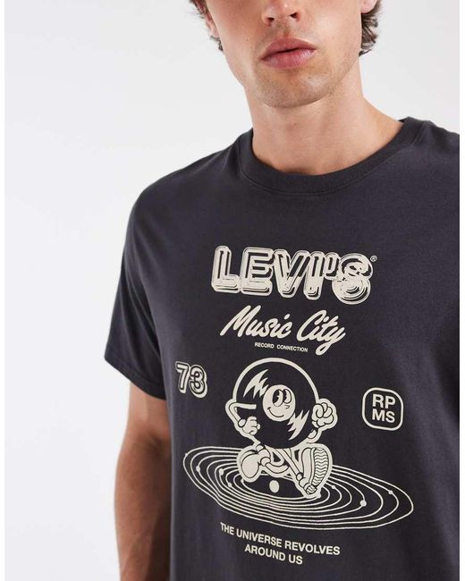 Levi's Blue Graphic Print T-shirt for men