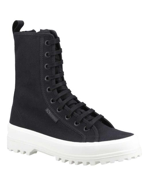 Superga Black 2641 Alpina High Trainers