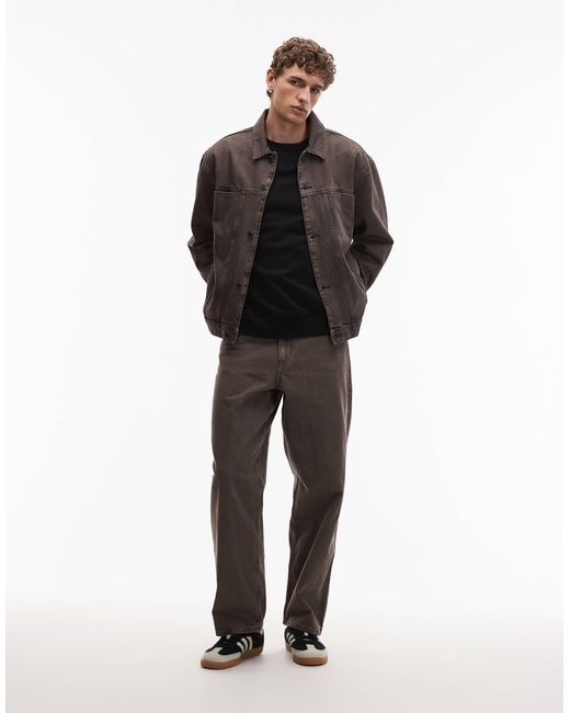 ASOS Brown Co-Ord Denim Jacket for men