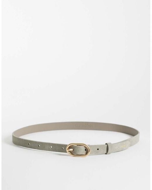 Calvin Klein Gray Suede Buckle 20mm Belt