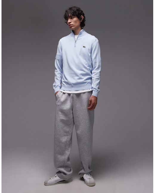 Pull à col zippé - clair Lacoste pour homme en coloris Gray