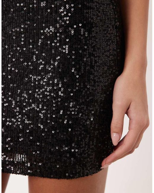 ASOS Black Sequin Mini Skirt