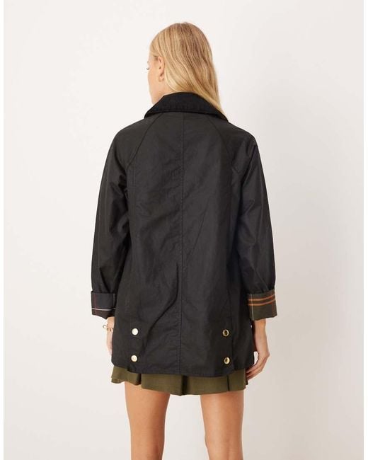 Barbour Black Modern Beadnell Wax Jacket