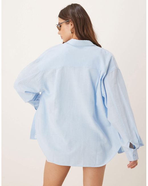 Stradivarius White – langärmliges hemd