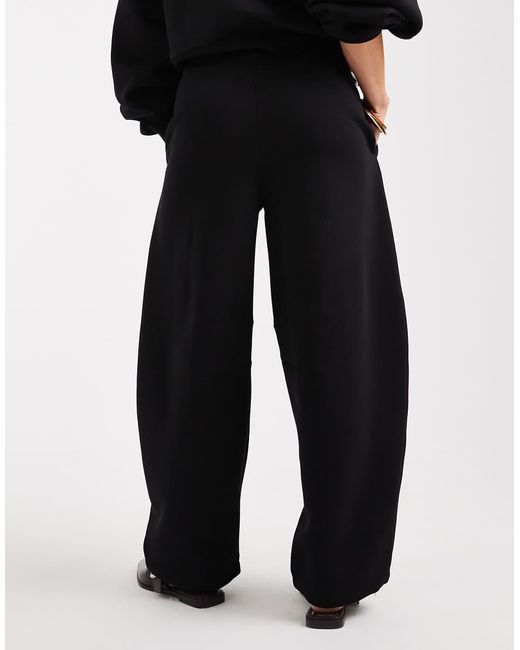 ASOS Brushback Joggingbroek Met Wijde Ronde Pijpen in het Blue