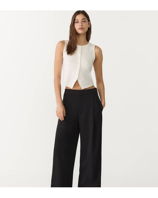 Stradivarius Natural Petite Smart Culottes With Darts