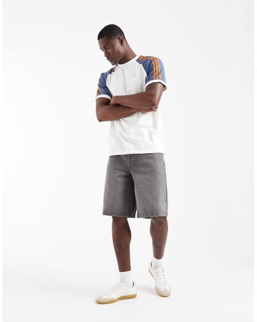 Adidas Originals White Raglan T-shirt for men