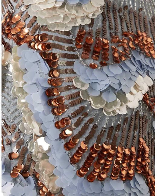 ASOS Natural Petal Embellishment Mini Skirt