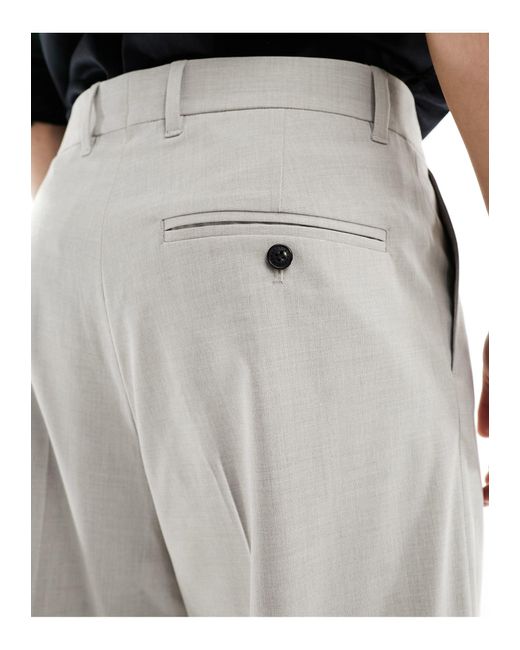 Uno - pantalon ample ajusté - beige chiné Weekday pour homme en coloris Gray
