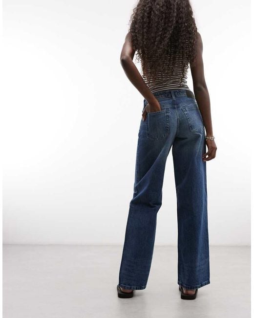 Weekday Blue Ample Low Waist baggy Fit Jeans