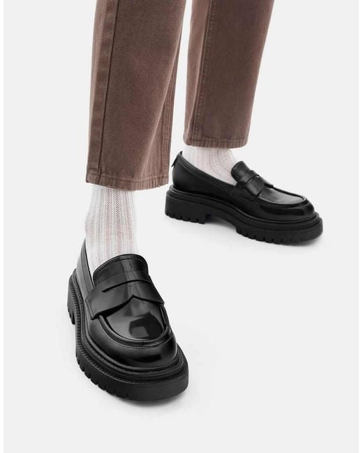 Pull&Bear Black Chunky Loafers