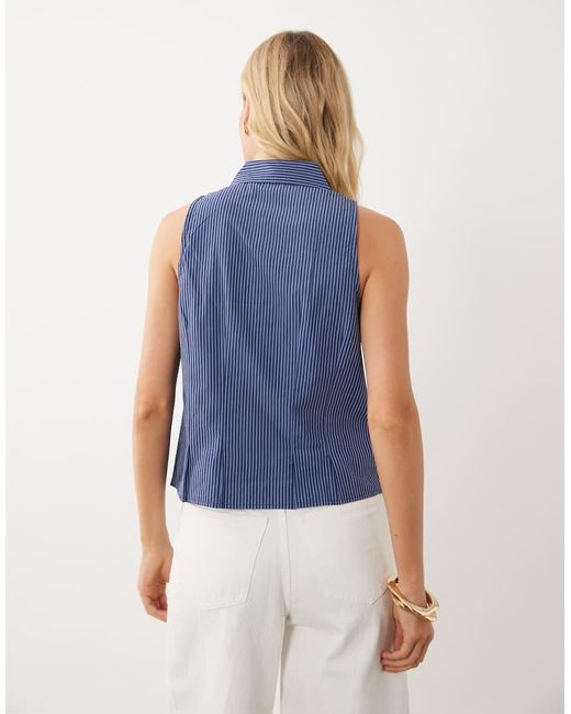 Mango Blue Teen Sleeveless Shirt