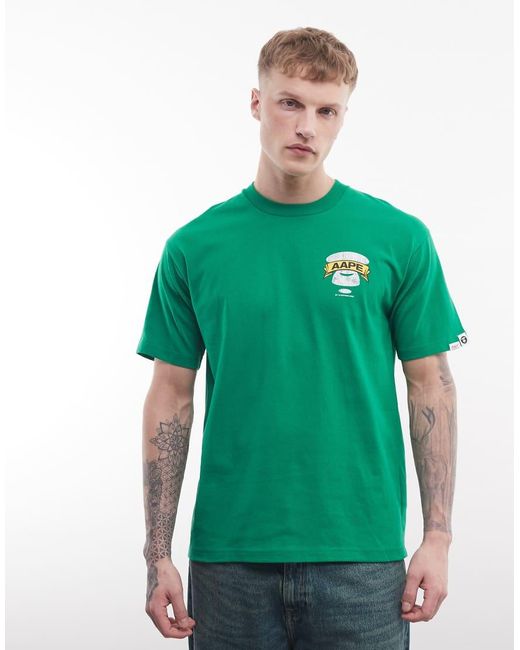 Aape By A Bathing Ape Green Aape By A Bathing Ape Oversized T-shirt for men