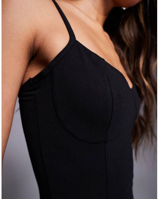 GOOD AMERICAN Gray Super Stretch Jersey Bustier