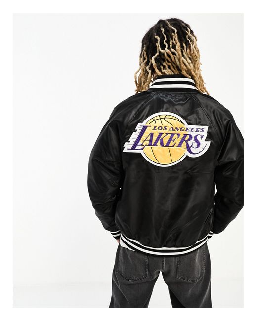 La lakers veste teddy satin e KTZ pour homme en coloris Noir Lyst