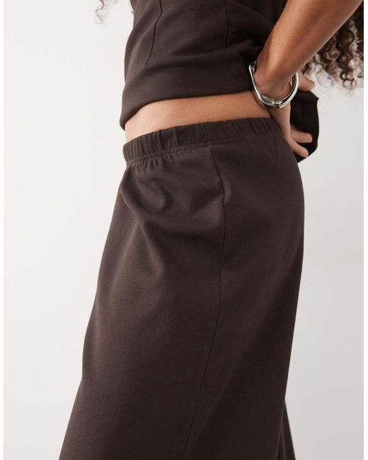 ASOS Brown Interlock Wide Leg Pants