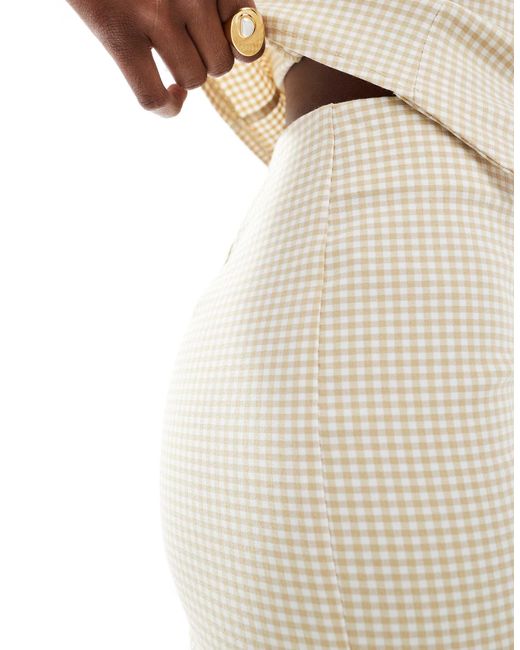 Corsaire d'ensemble habillé à carreaux Miss Selfridge en coloris Natural